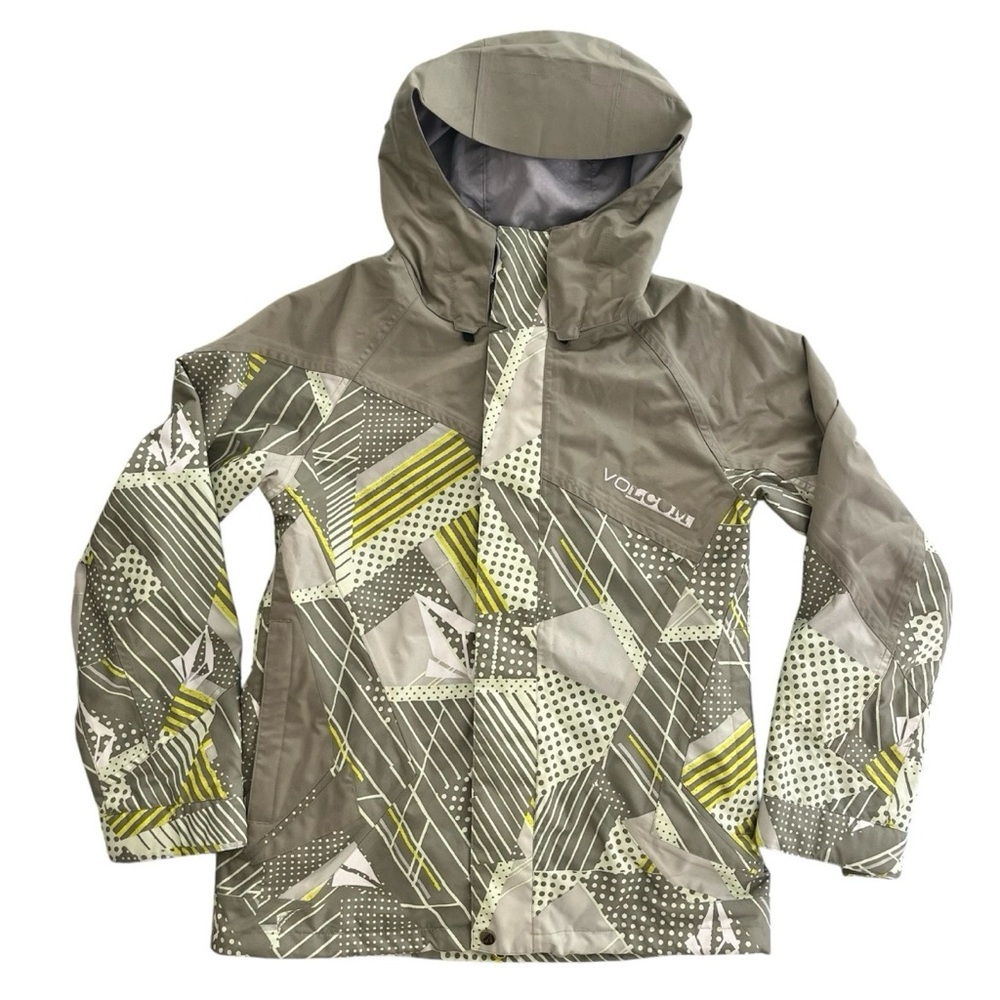 Volcom Nimbus Womens Small Snowboard Ski Jacket Hooded Graphic Y2K Gorpcore